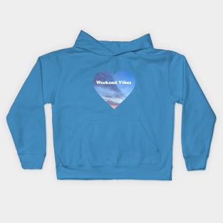 Weekend Vibes Blue Sky Kids Hoodie